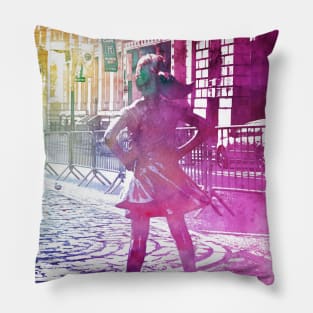 Fearless Girl (Watercolor) Pillow