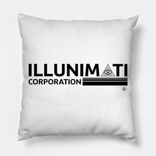 Illunimati Corporation Black Logo Pillow