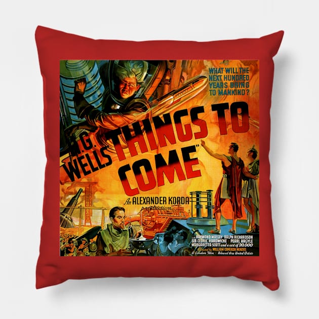 Classic Science Fiction Lobby Card - Things to Come Pillow by Starbase79