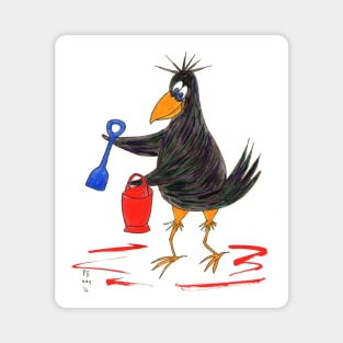 Crow holiday Magnet