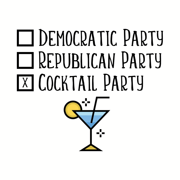 Democratic Party Republican Party Cocktail Party Alcohol print by nikkidawn74
