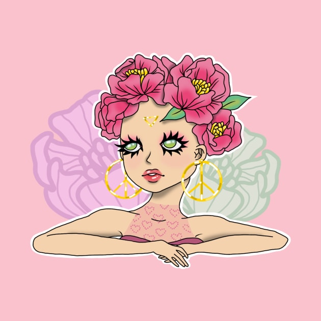 Peony Girl by Muscular Sapling