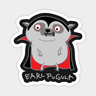 Halloween pug vampire Magnet