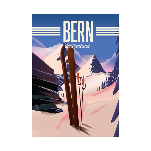 Bern switzerland ski poster by nickemporium1