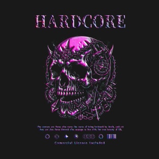 Hardcore Skull | Skater Skull | Japanese Skull T-Shirt