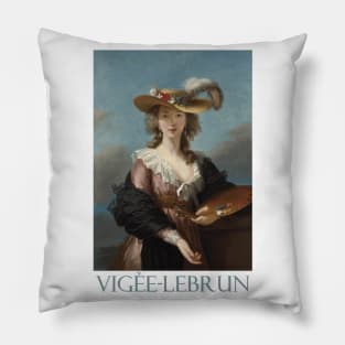 Self Portrait in a Straw Hat by Elisabeth Louise Vigée Le Brun Pillow