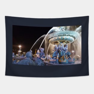 Paris Place de la Concorde Fountains Tapestry