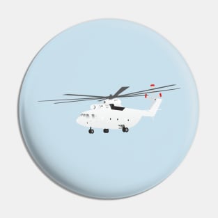 White Heavy Russian Helicopter Mi-26 Pin