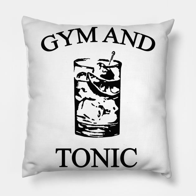 Gym and Tonic Pillow by SabrinaEgger