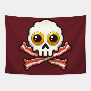 Bacon and Eggs Skull - Jolly Roger Tapestry