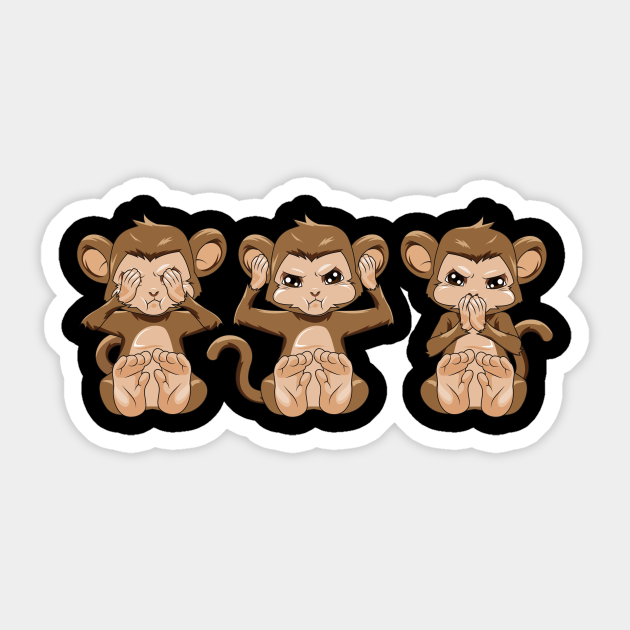 Funny 3 Monkeys Shirt Speak No Seee No Hear No Apes 3 Monkeys Aufkleber Teepublic De La fabrique 3funnymonkeys c'est des bougies dont les senteurs. teepublic