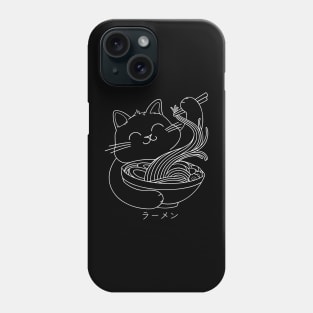 Ramen Cat Line Art Phone Case