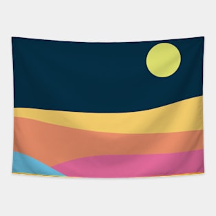 Night sun on colorful desert Tapestry