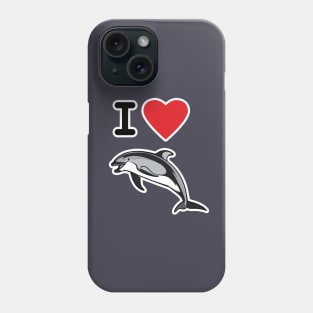 I Love Pacific White-sided Dolphins Phone Case