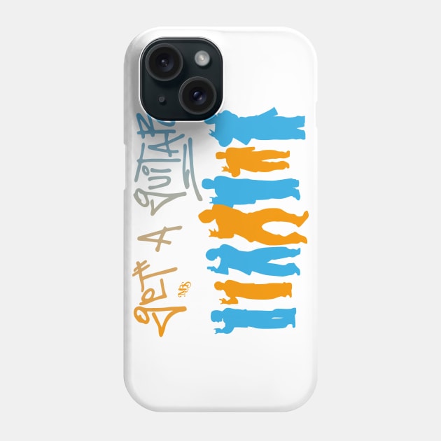 fanart silhouette of the group riize in the get a guitar era Phone Case by MBSdesing 