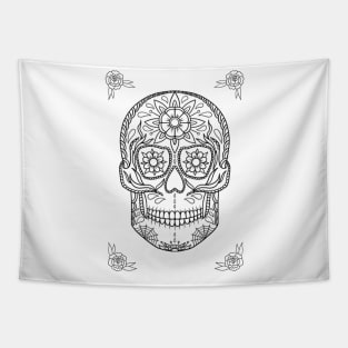 HomeSchoolTattoo SugarSkull Tapestry