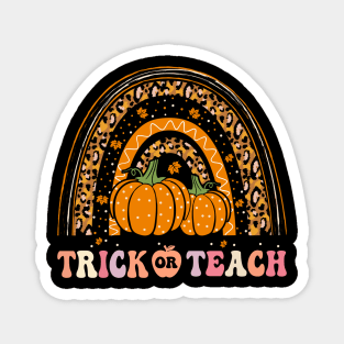 Trick Or Teach Rainbow Leopard Teacher Halloween Costume Magnet