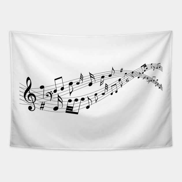 Music notes Tapestry by Storing