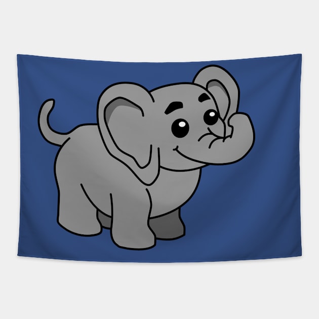 Elephant Kawaii Tapestry by FTF DESIGNS