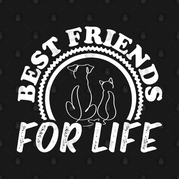 Dog and Cats  Best Friends For Life  Mom Dad by Caskara