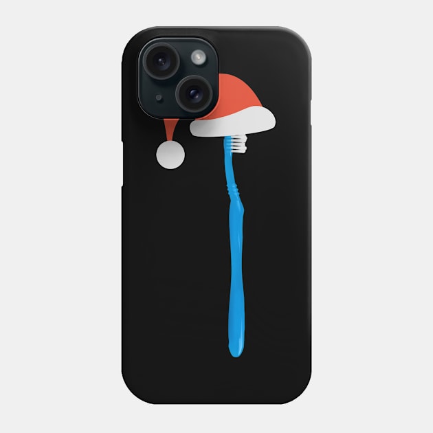 Toothbrush wearing Santa cap! | Merry Christmas | Santa Claus Phone Case by Cosmic Story Designer