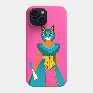 Elegant Cat Lady Phone Case