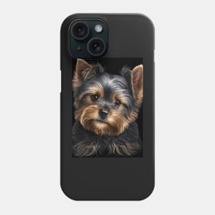 Super Cute Yorkshire Terrier Puppy Portrait Phone Case