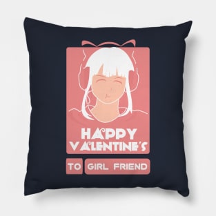 Girls in Happy Valentines Day to Girlfriend Pillow