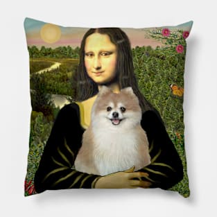 Mona Lisa and Her Pomeranian Pillow