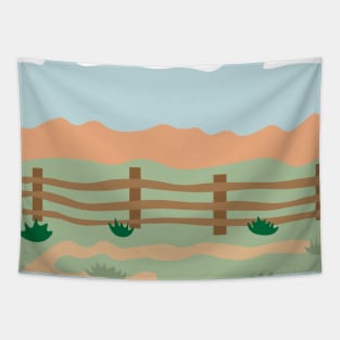 Back yard desert Tapestry