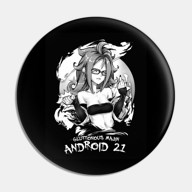 ANDROID 21 "Gluttonous Majin" Pin by RobotCatArt