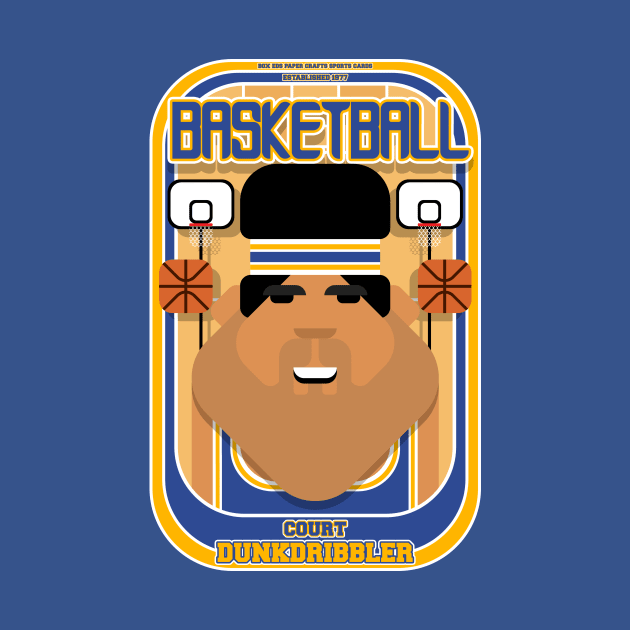 Basketball Blue Gold - Court Dunkdribbler - Seba version by Boxedspapercrafts