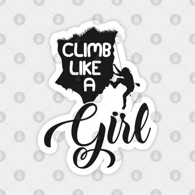 Climb like a girl Magnet by KC Happy Shop