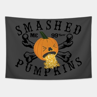 Smashed Pumpkins Funny Halloween Biker Parody t-shirt Tapestry