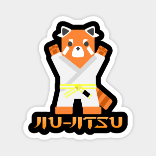 Jiu Jitsu Panda -Yellow White Belt- Magnet