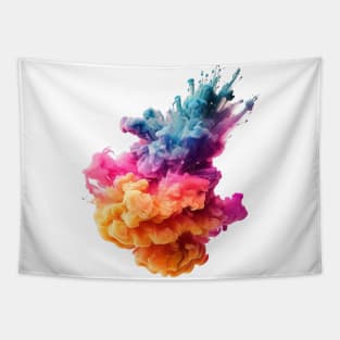 Ink Illusion - Colorful Explosion Rainbow Tapestry