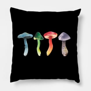 colorful mushrooms Pillow