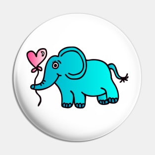 Little Blue Elephant Pin