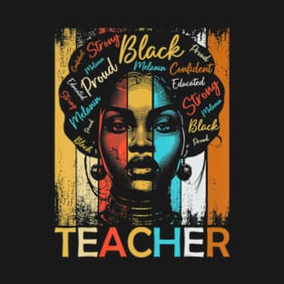 Black History Teacher African American Women Dashiki T-Shirt