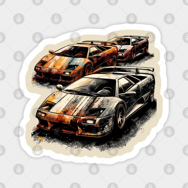 Lamborghini Diablo Magnet by Vehicles-Art