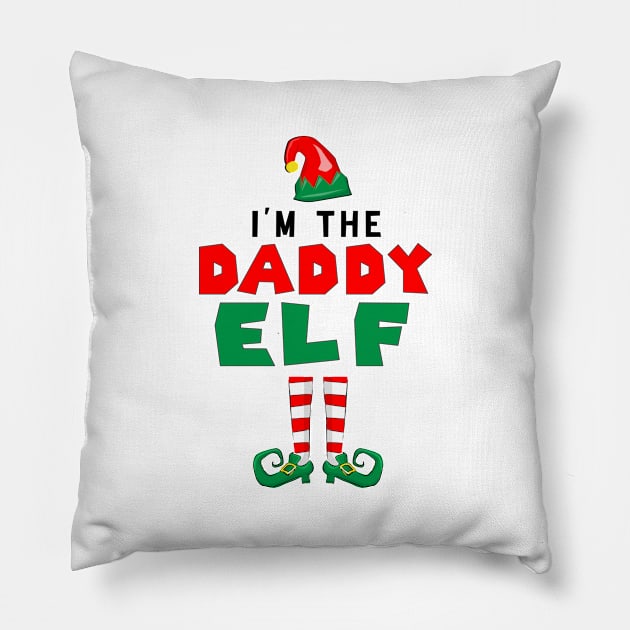 I'm The Daddy Elf Perfect Christmas Pillow by JOB_ART