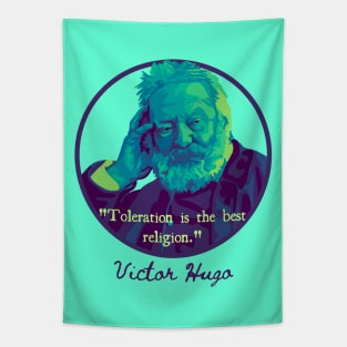 Victor Hugo Portrait and Quote Tapestry