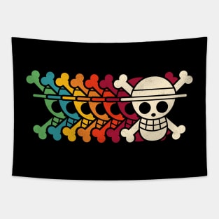 Retro Mugiwara Jolly Roger Tapestry