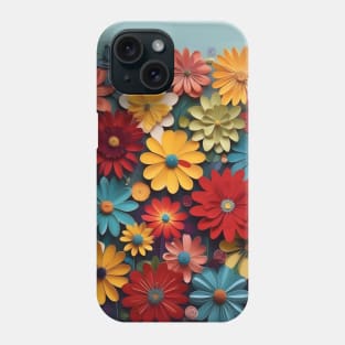 Colourful flowers drawing Phone Case