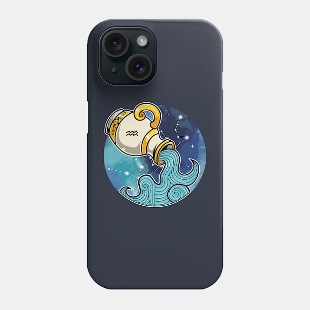 Aquarius Sign Phone Case by Surta Comigo