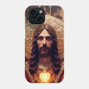 Christ's Burning Heart Phone Case