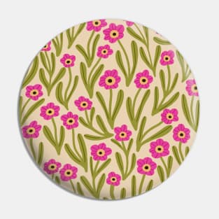 Cute minimalist ditsy flowers in cream, pink and green Pin