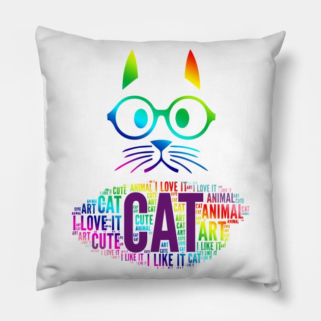 Coloring Cat Pillow by anbartshirts