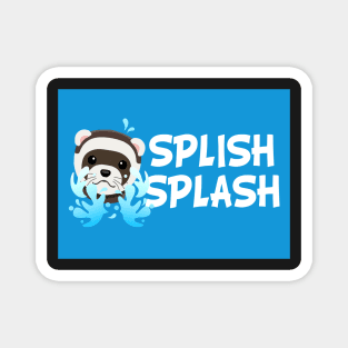 Splish Splash Ferret Bath Mat Magnet