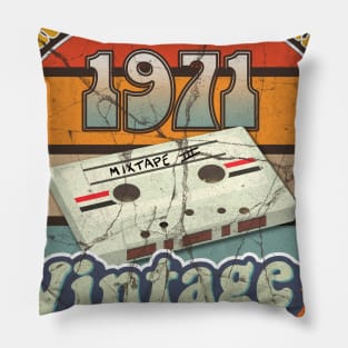 Vintage 50 Years Old Birthday Classic Cassette - 1971 Pillow